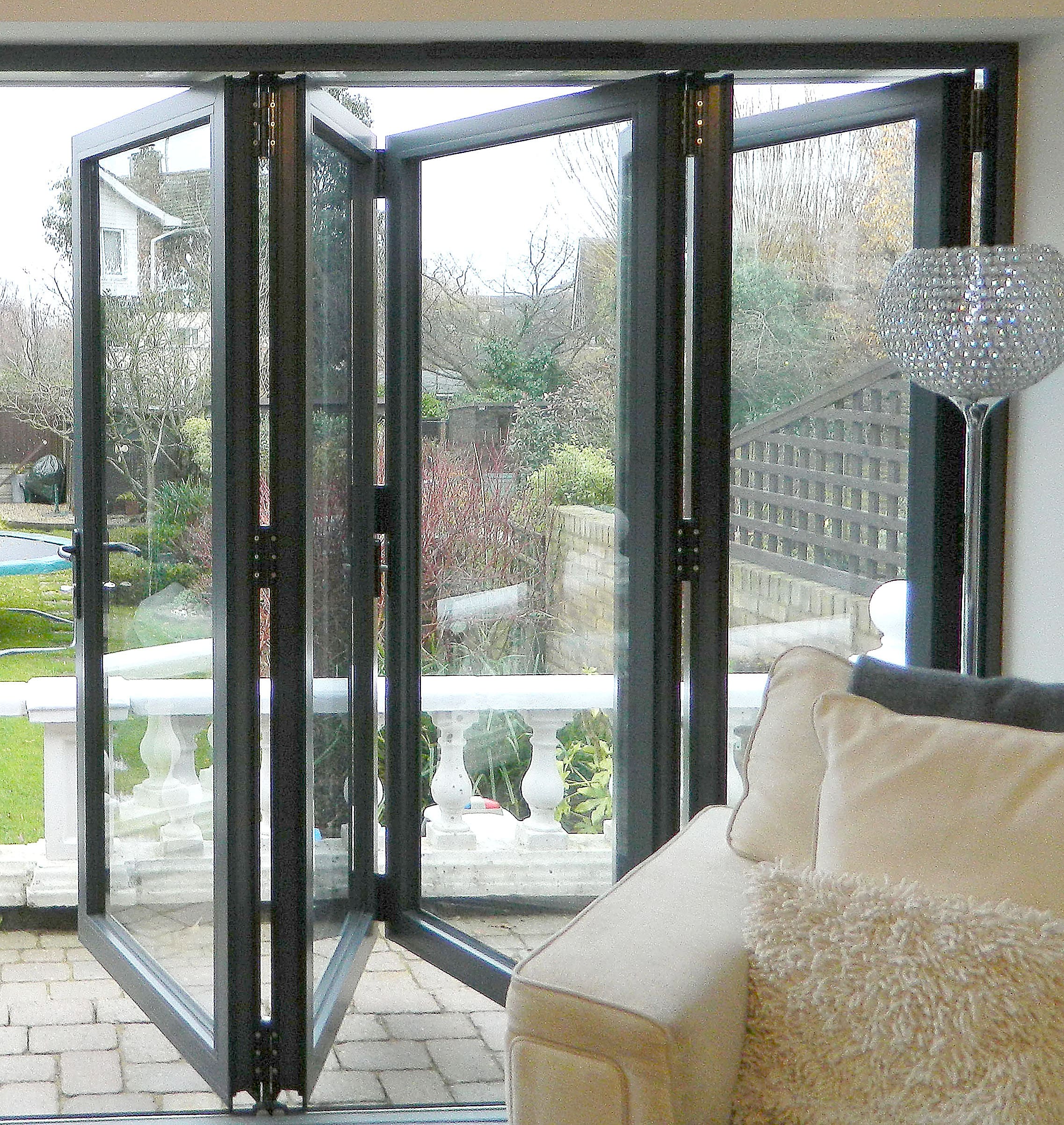 Folding door hardware