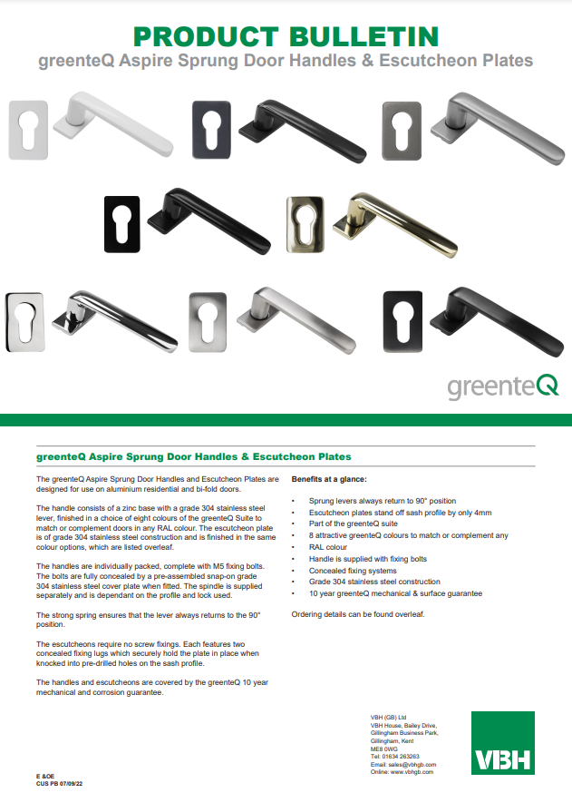 aspire sprung door handles